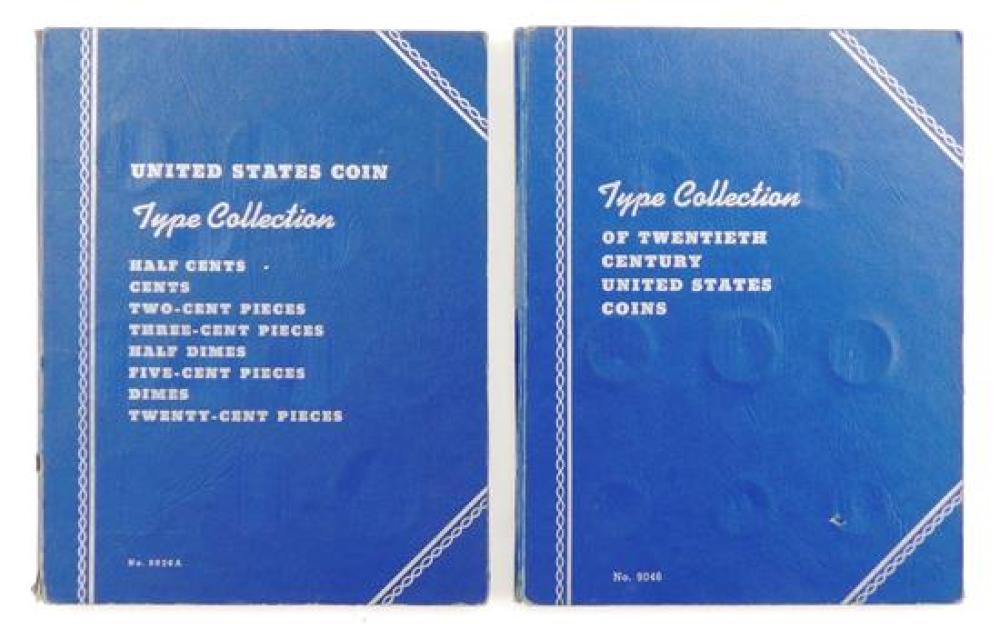 Appraisal: COINS Two coin Albums fifty-five coins total including th C