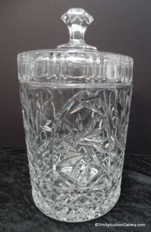 Appraisal: Imperial Crystal Tall Pinwheel Biscuit Jar Label still on the