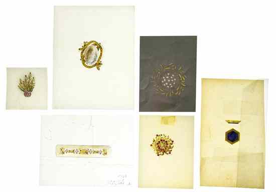 Appraisal: A Collection of Jewelry Designs attributed to Cellino consisting of