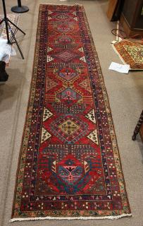 Appraisal: Antique Persian Heriz runner Antique Persian Heriz runner ' x