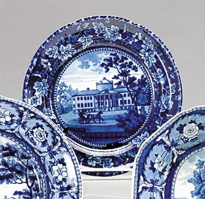 Appraisal: Historical blue transferware plate ralph stevenson cobridge - Decorated with