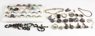 Appraisal: Lot of approximately Gem silver and miscellaneous jewelry Lot of