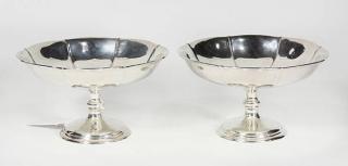 Appraisal: Pair of American Arthur Stone sterling silver compotes troy oz