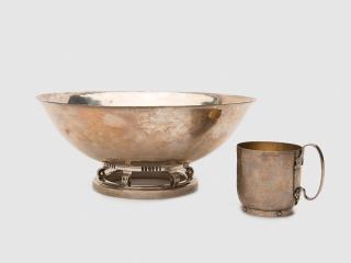 Appraisal: SHREVE CO Silver Center Bowl and a SHREVE CO Silver