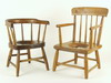 Appraisal: POTTY CHAIRS - Lot of two th C country birch