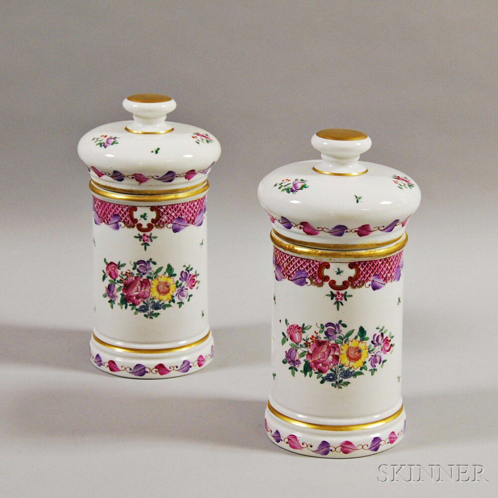 Appraisal: Pair of Samson Porcelain Covered Jars Paris France th century