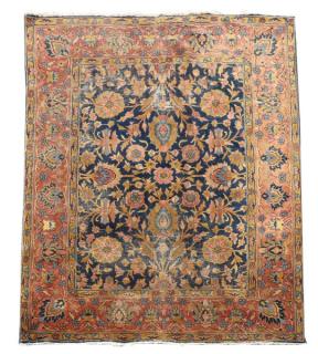 Appraisal: Hand Woven Floral Motif Rug ' x ' Wool Iran