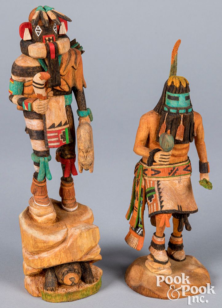 Appraisal: Two Davis Cook Hopi Indian kachina figures Two Davis Cook