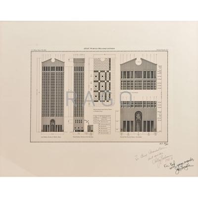 Appraisal: PHILIP JOHNSON JOHN BURGEE Lithograph Condition Report