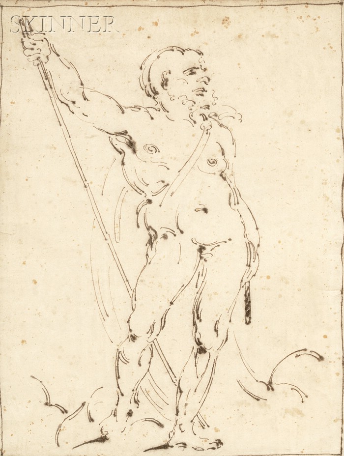 Appraisal: Italian School th th Century Figure Study of Male Nude