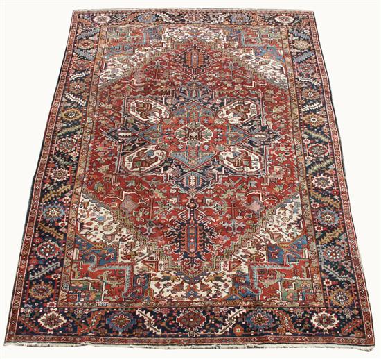 Appraisal: HERIZ CARPET Persia circa feet inches x feet inch