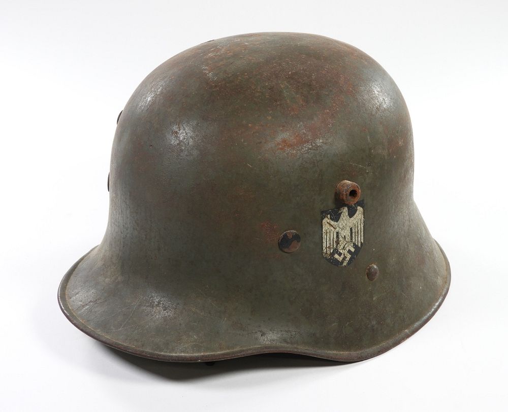 Appraisal: Austrian M Transitional Wehrmacht Helmet Austria C - Field gray-painted