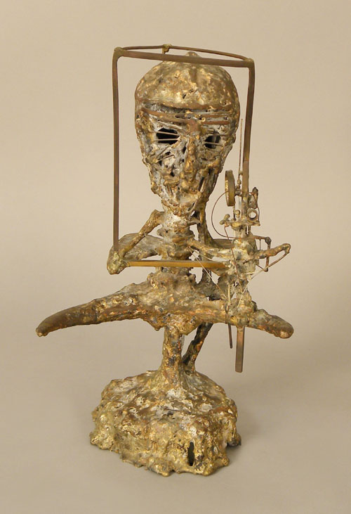 Appraisal: Theodore Roszak bronze sculpture titled Rotting Skull h