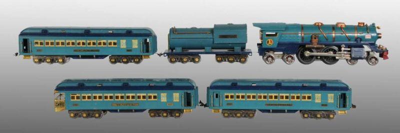 Appraisal: -Piece Lionel Standard Gauge Blue Comet Train OB Description Includes