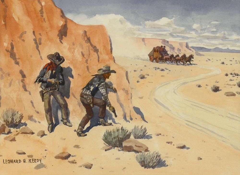 Appraisal: Four Watercolors by Leonard Reedy Leonard Reedy - Four Watercolors