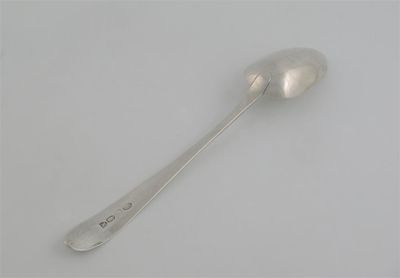 Appraisal: A George III Irish serving spoon pointed end initialled 'F'