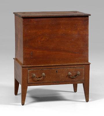 Appraisal: North Carolina walnut sugar chest figured walnut with yellow pine