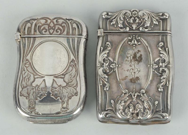 Appraisal: Lot Of Sterling Silver Match Safes Or Vestas One by