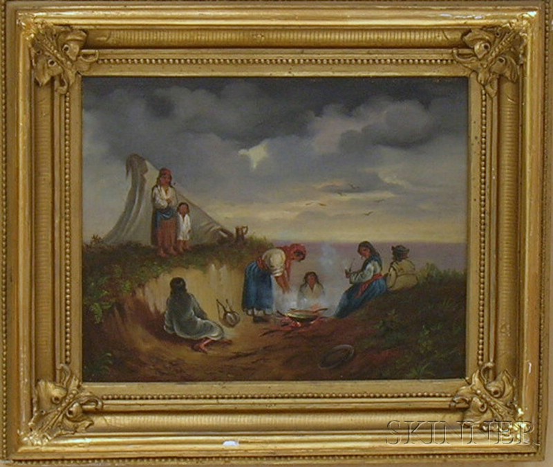 Appraisal: Lot of Two Framed Oil on Canvas th th Century