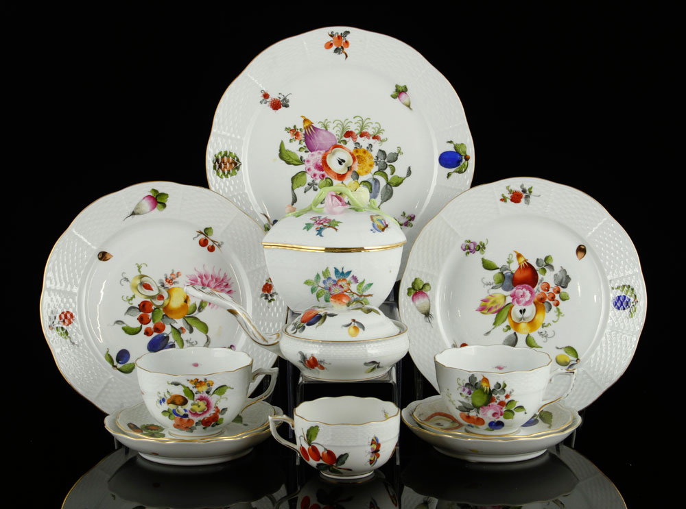 Appraisal: - Pieces of Herend Porcelain Twelve pieces of Herend porcelain