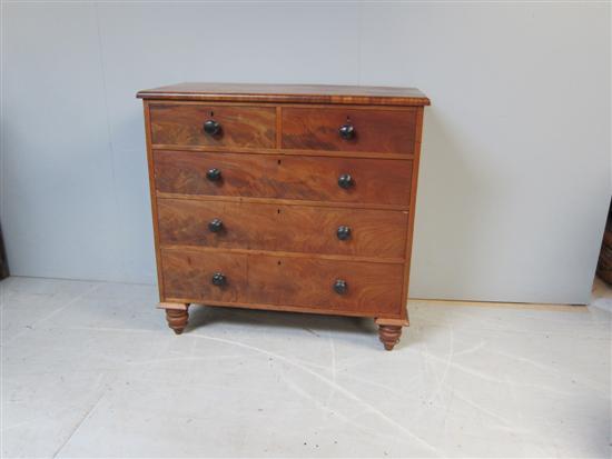 Appraisal: th century mahogany chest of two short over three long