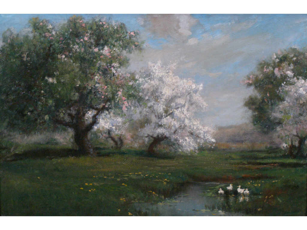 Appraisal: Arthur Parton NY - Spring Orchard oil on canvas relined