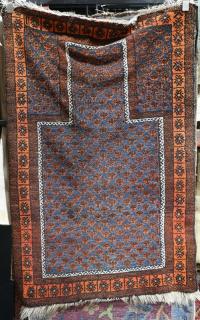 Appraisal: Afghan Belouch prayer rug ' x ' Afghan Belouch prayer