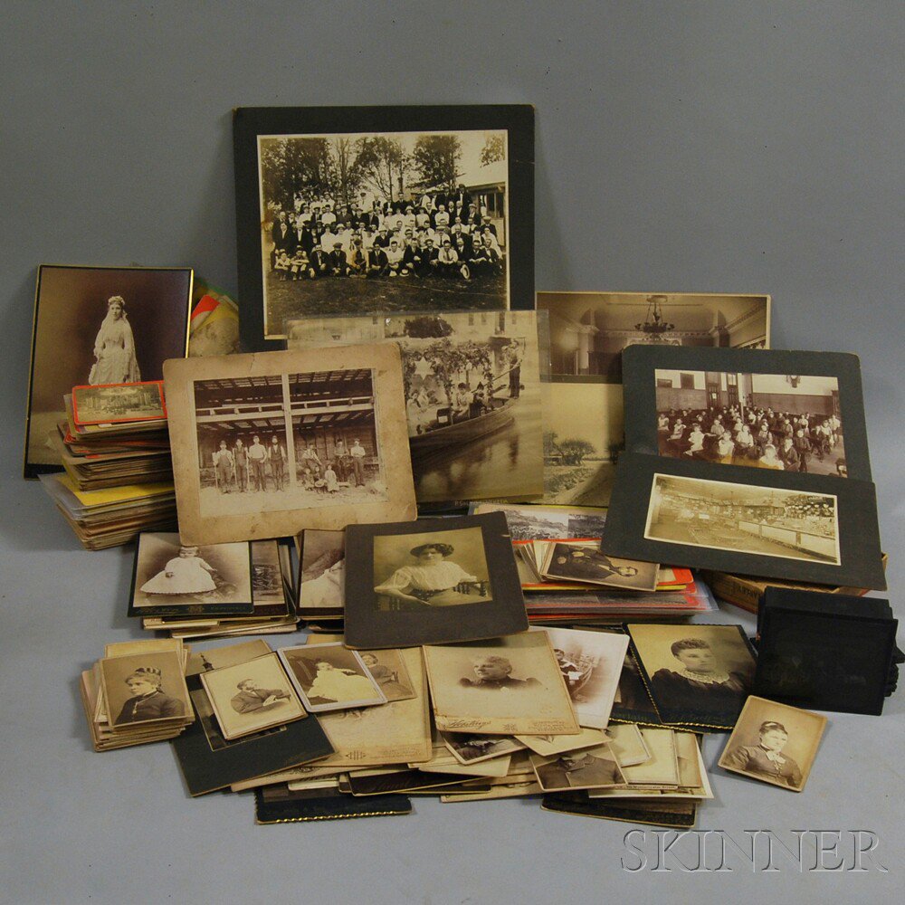 Appraisal: Collection of Stereoviews Cabinet Cards and Early Photography including a