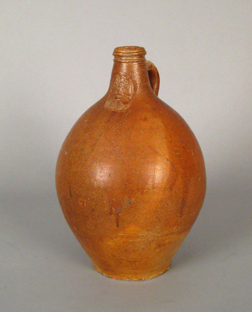 Appraisal: Stoneware Bellarmine jug th c with mask of a beaded