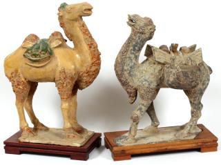 Appraisal: CHINESE TERRA COTTA CAMELS CHINESE TERRA COTTA CAMELS H L