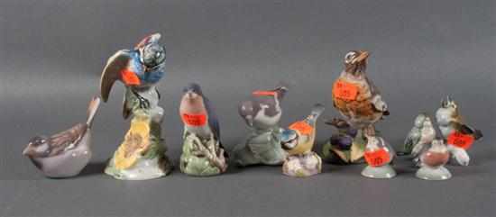 Appraisal: Nine assorted porcelain and china bird figurines makers include Boehm