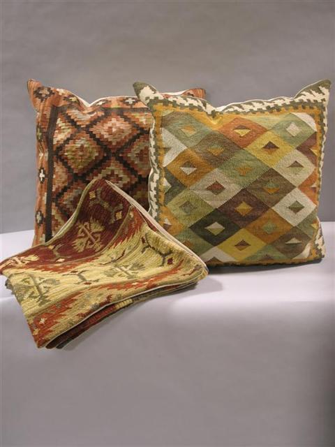 Appraisal: SET OF SIX KILIM PILLOWS Two of European square size