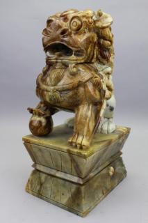 Appraisal: th Carved Chinese Foo Dog th Carved Chinese Foo Dog