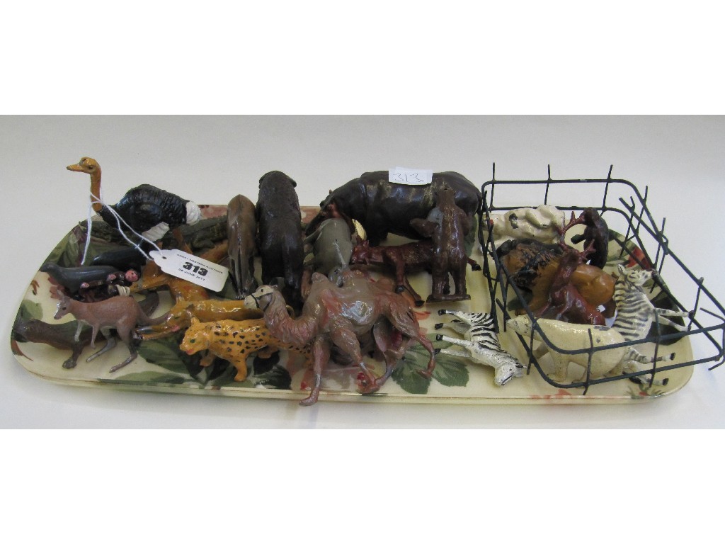 Appraisal: Tray lot of model zoo animals