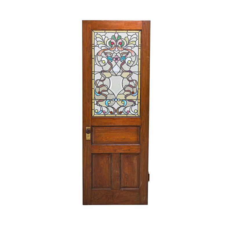 Appraisal: LEADED GLASS DOOR Condition Report