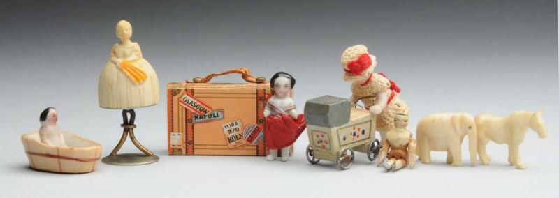 Appraisal: Wonderful Lot Of Antique Mini Dolls Most are German Includes