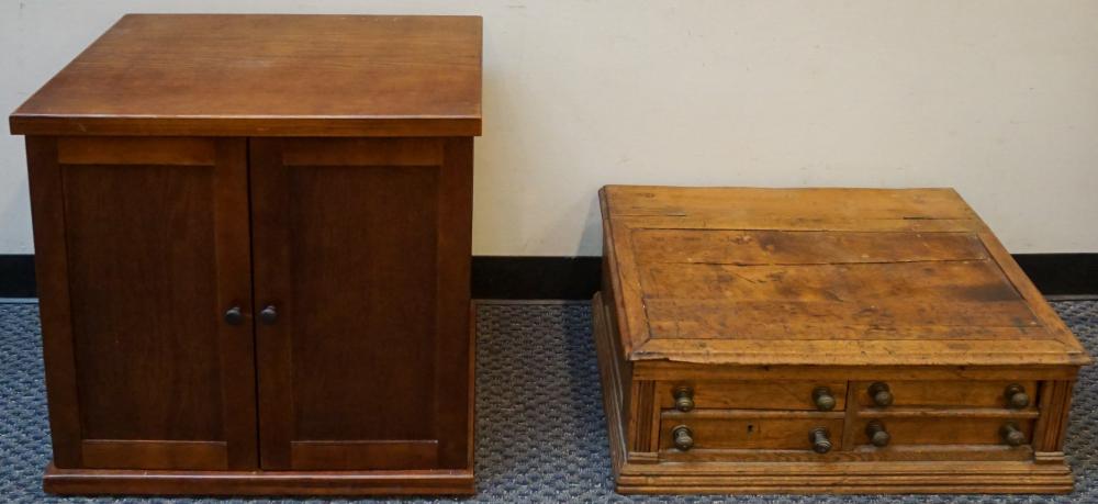 Appraisal: Victorian Mahogany Double Door Low Side Cabinet and an Oak