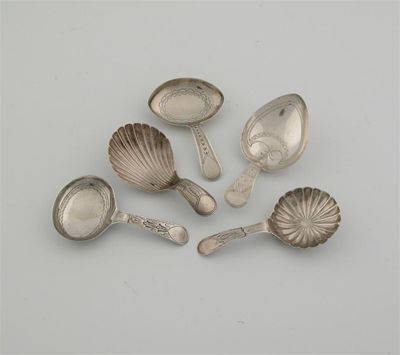 Appraisal: Five George III Birmingham made spoons mixed makers and dates