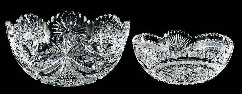 Appraisal: Two Cut Glass Bowls Tuthill Straus Drape a k a