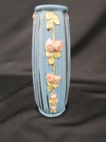 Appraisal: Weller Art Pottery Vase floral on blue drapery