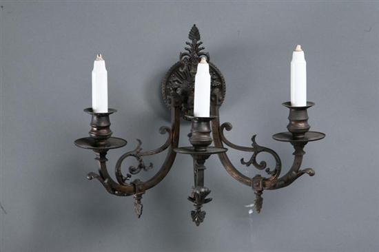 Appraisal: PAIR OF SCONCES France late th century bronze In the