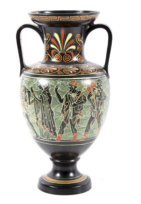 Appraisal: Signed Greek Apulian Amphora Form Vase Featured in this lot