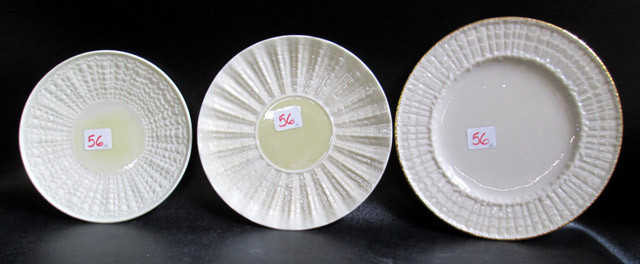 Appraisal: TWENTY SIX BELLEEK PLATES consisting of Limpet plates diameter rd