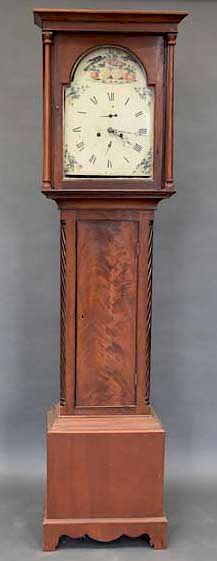 Appraisal: Early 's Grandfather Clock Early 's Grandfather Clock Measures tall