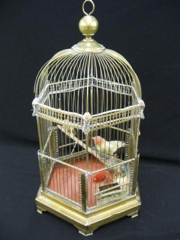 Appraisal: Victorian Brass Bird Cage fancy tall