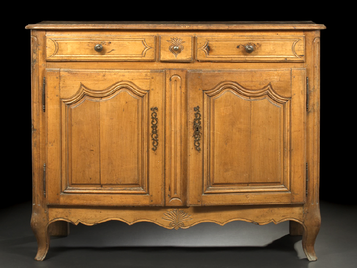 Appraisal: Provincial Louis XV-Style Fruitwood Buffet second quarter th century the