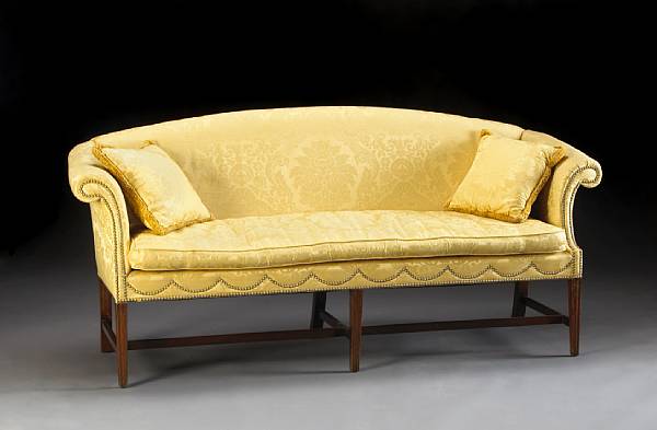 Appraisal: A Federal mahogany sofa first quarter th century The arched