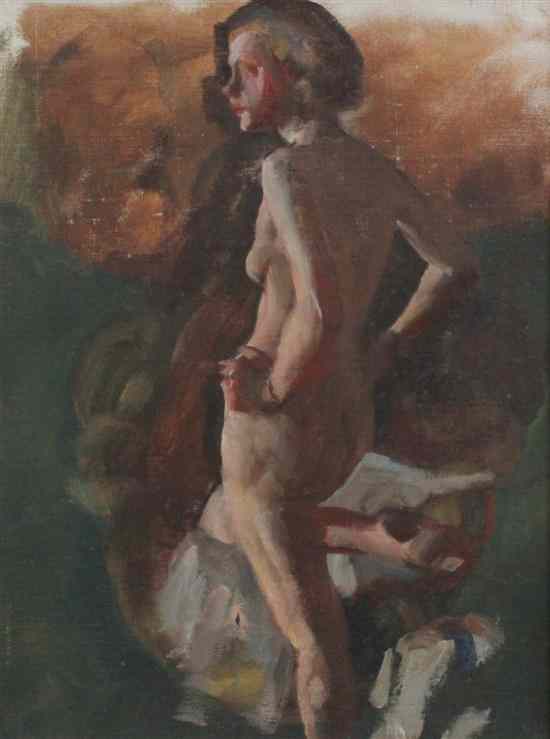 Appraisal: Victor Hume Moody RBSA - oil on board Female nudes