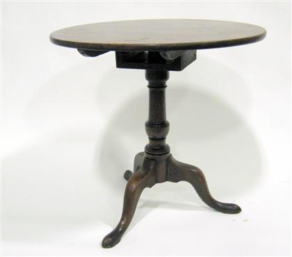 Appraisal: George III oak tea table late th century The circular