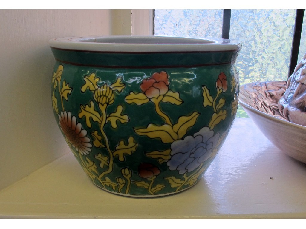 Appraisal: Chinese planter with floral decoration